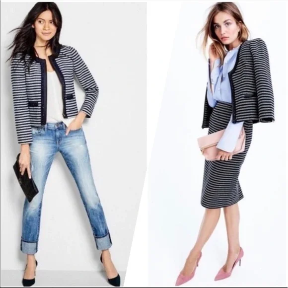 J. Crew Navy and White Striped Blazer - Picture 10 of 10